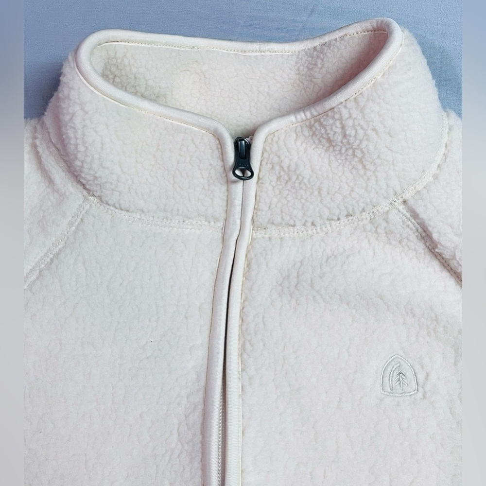 Sierra Designs Women’s Full Zip Cream Sherpa Fleece Jacket NWT - Picture 4 of 9